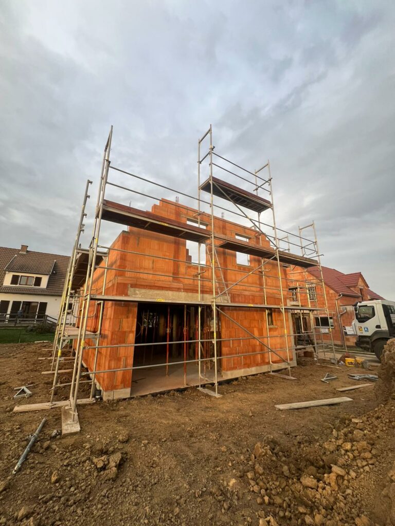 Maison individuelle contemporaine MetAtipi chantier